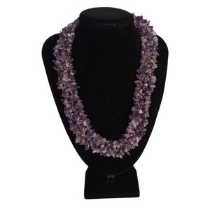 Amethyst Chips Purple Chunky Women's Jewelry Lagenlook Southwestern